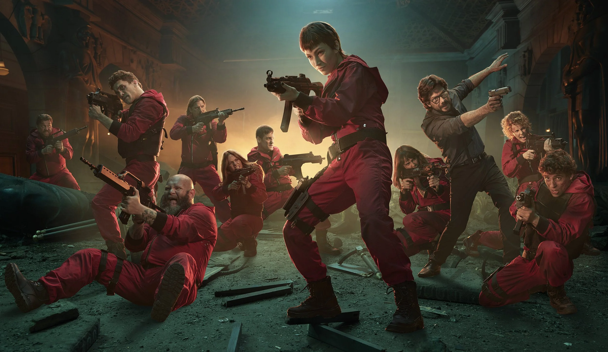 Key Art Poster Photographed by Matthias Clamer for the Spanish Netflix TV series Money Heist