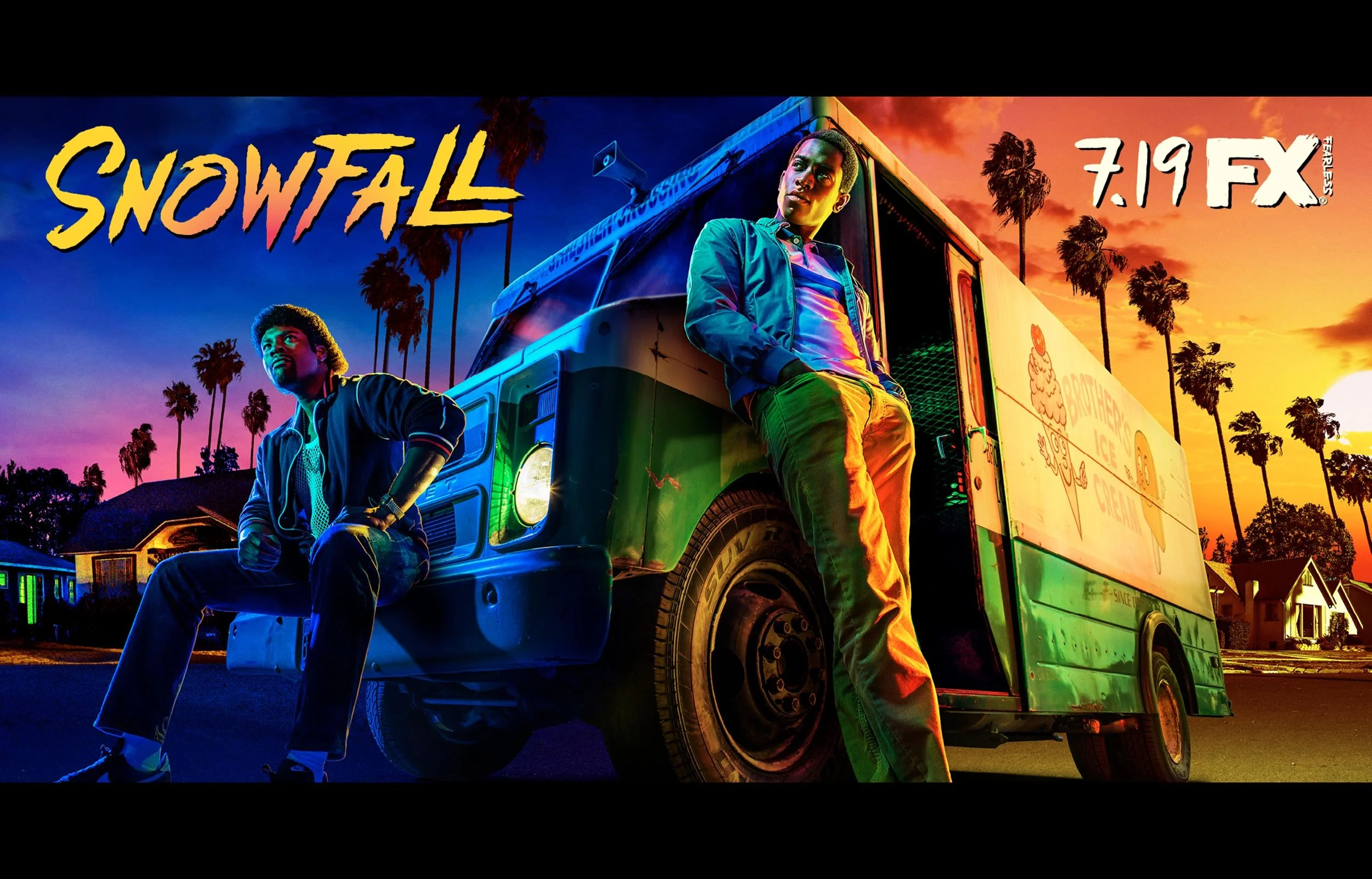 Key Art Poster Photographed by Matthias Clamer for FX TV series Snowfall.