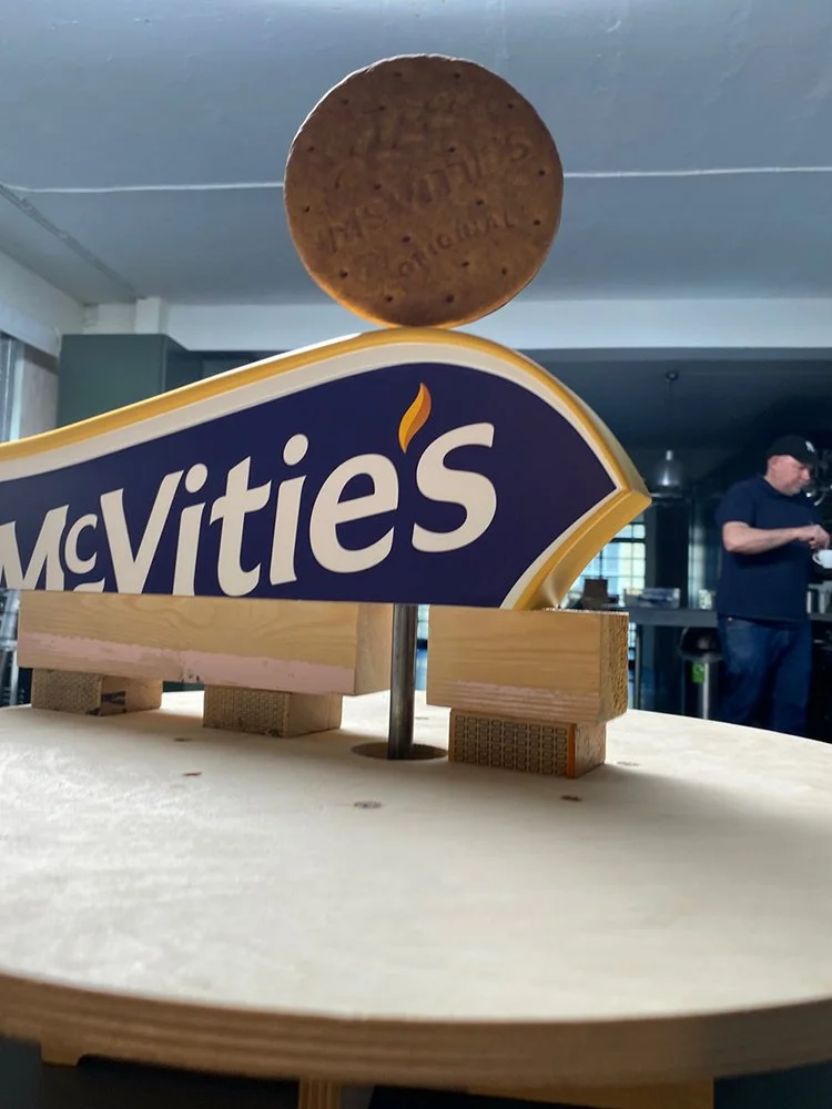 Behind the scenes from an advertising campaign for McVities celebration 100 year of the digestive, photographed by still-life photographer Paul Zak