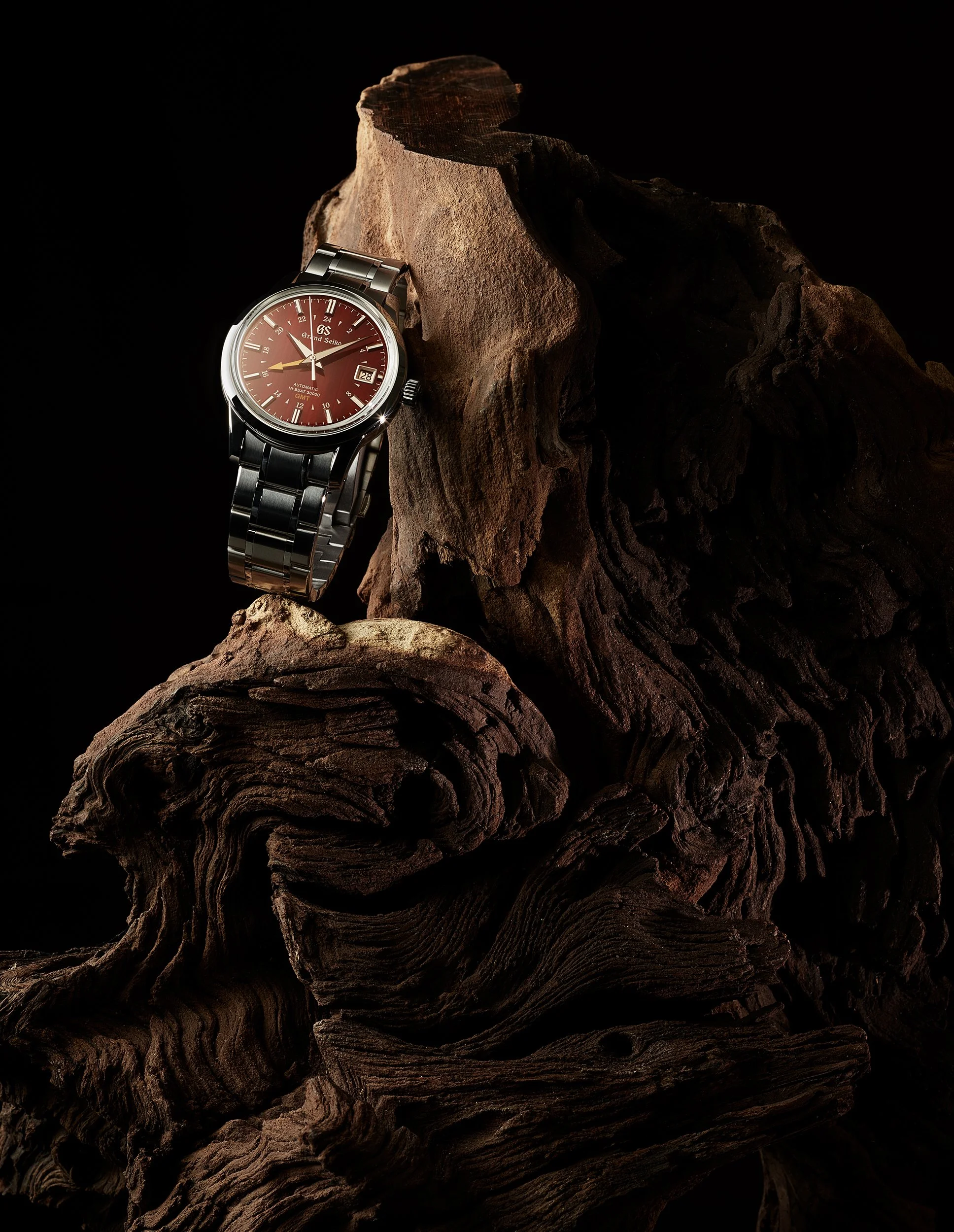 Still Life photograph by photographer Paul Zak of designer watch by Yuka Momiji Mechanical Hi-Beat from Grand Seiko for Telegraph Luxury magazine.