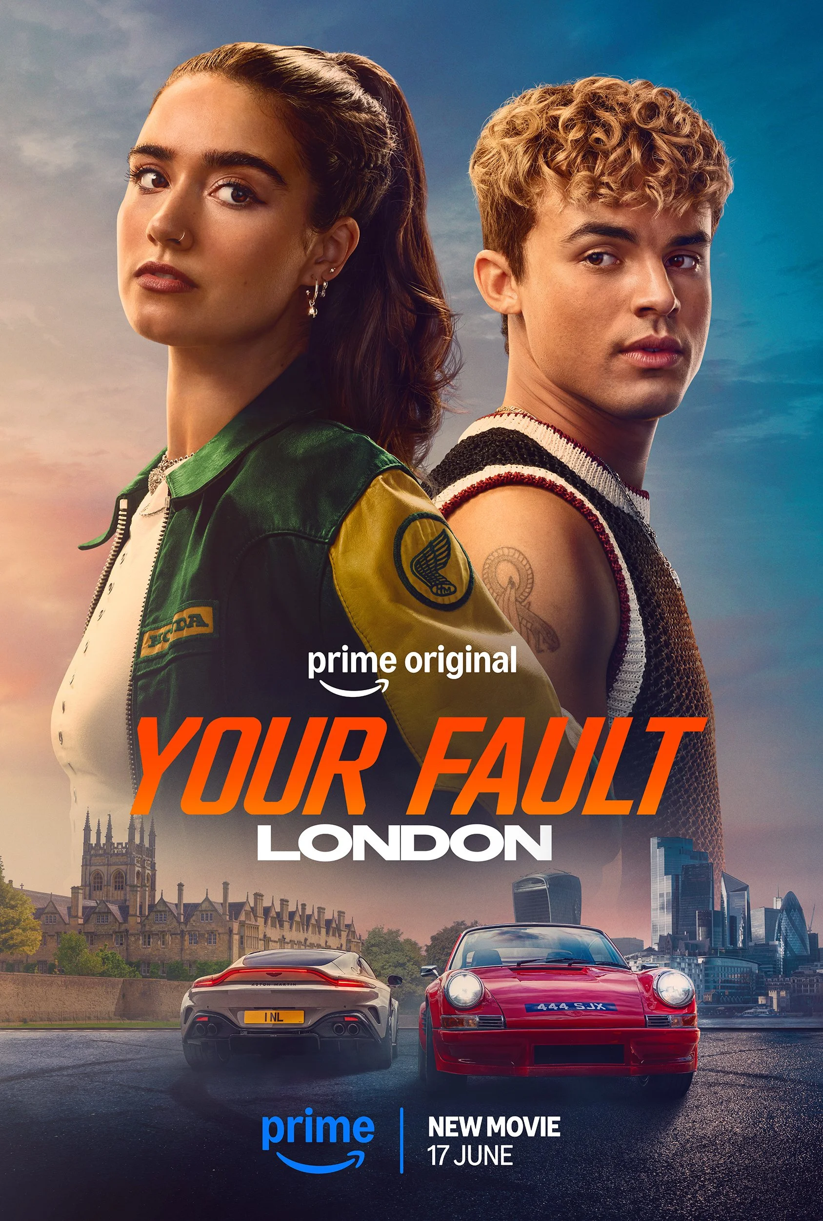 Key Art Poster Photographed by Matthias Clamer for Amazon Prime Series Your Fault London, featuring Ashaa Banks and Matt Broome