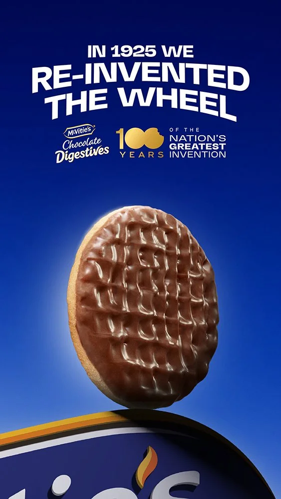 One image from an advertising campaign for McVities celebration 100 year of the digestive, photographed by still-life photographer Paul Zak