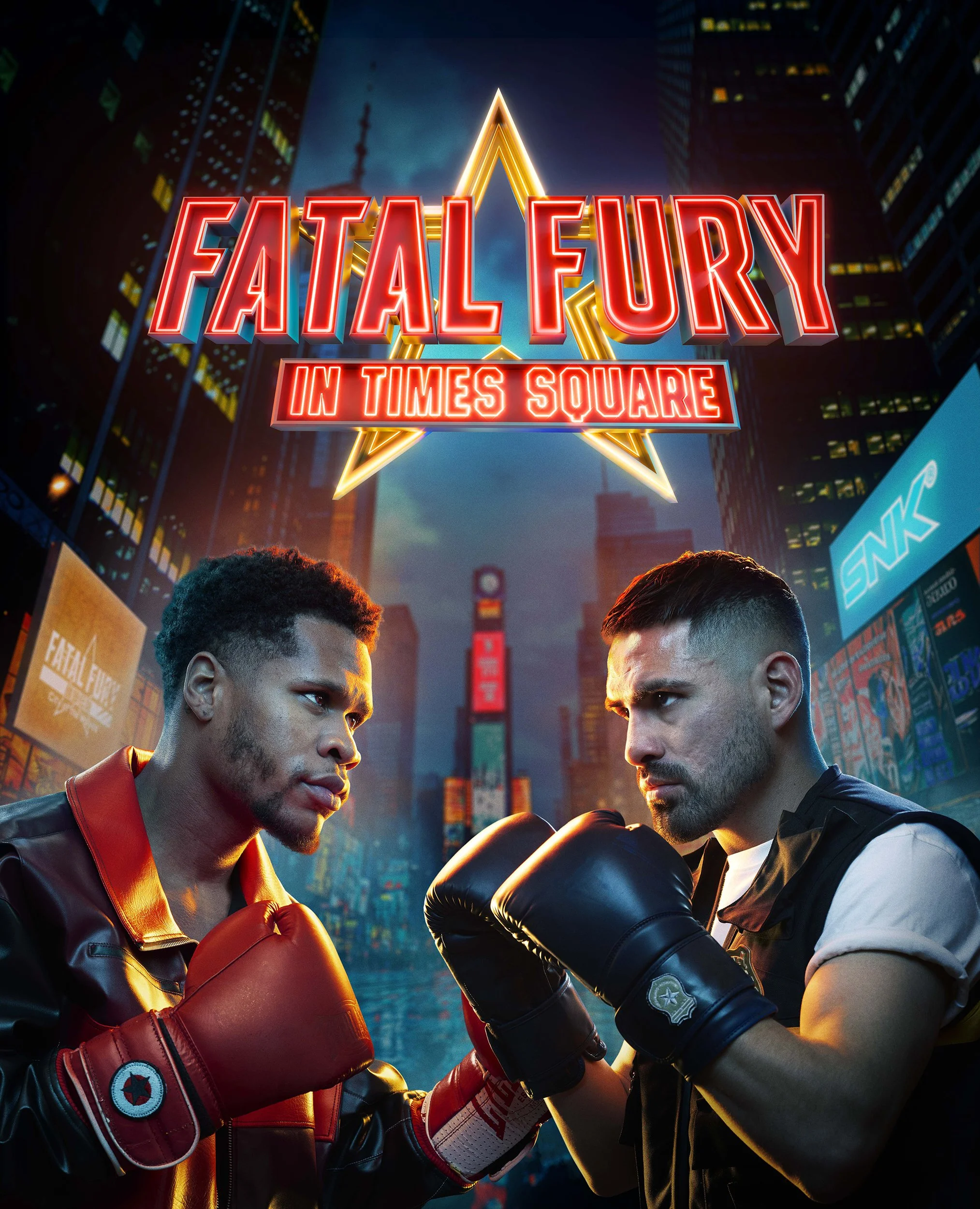 Photographer Mathias Clamer for boxing match in Times Square New York called Fatal Fury.
