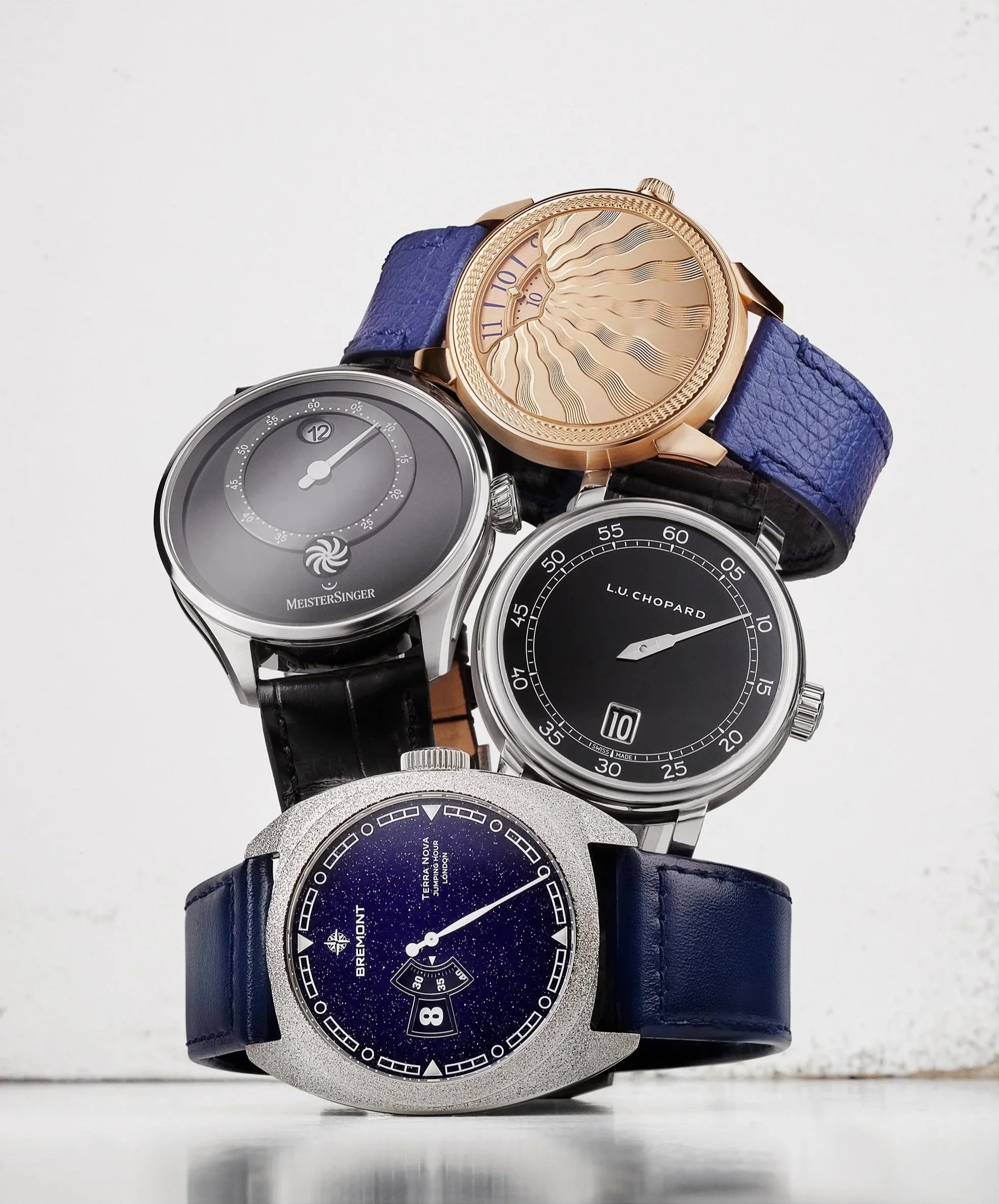 Still Life photograph by photographer Paul Zak of designer watches for Telegraph Luxury Magazine.