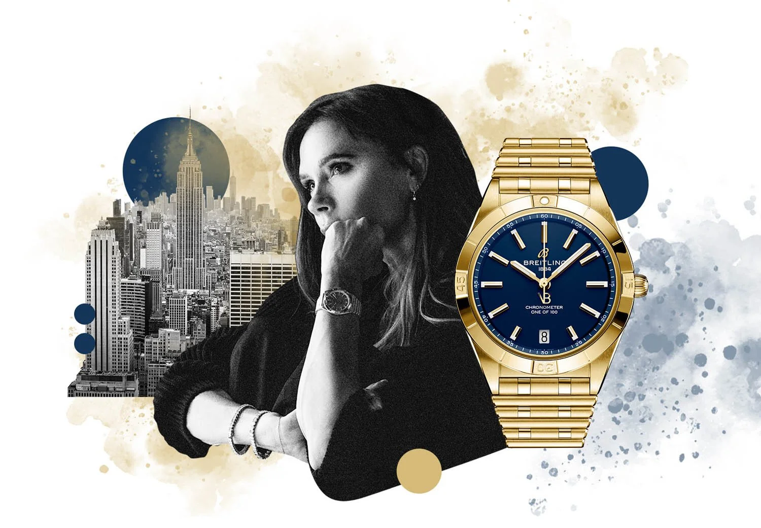 Collage illustration by artists Gibson Kochanek commissioned for Vanity Fair Magazine article about the luxury watch market and its mutually beneficial relationship with the fashion industry.