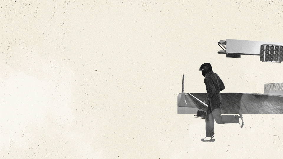 Animation and collage illustration by artists Gibson Kochanek commissioned by Fujitsu