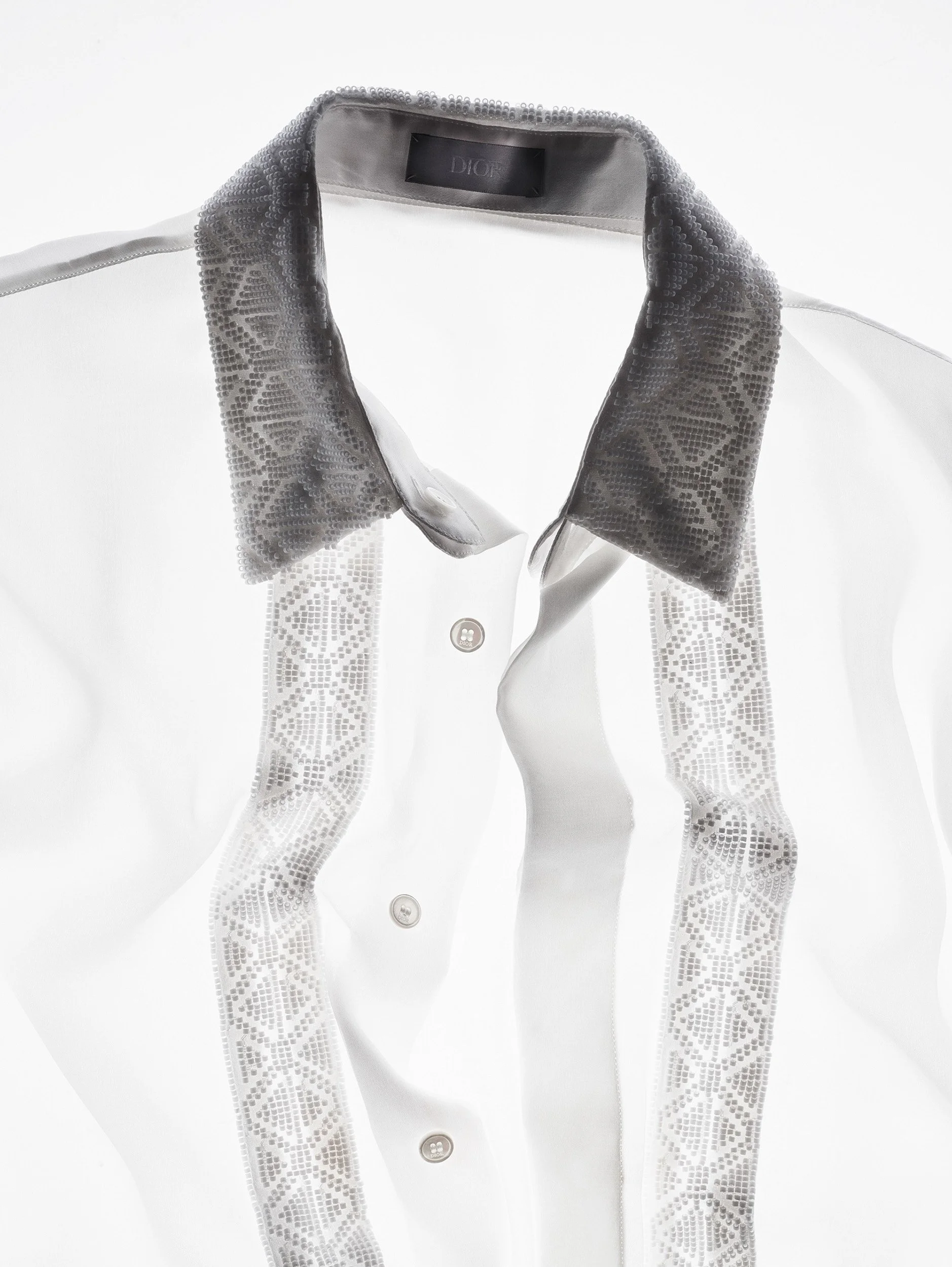 Still Life photograph by photographer Paul Zak of a white dress shirt by Christian Dior Couture for Telegraph Luxury
