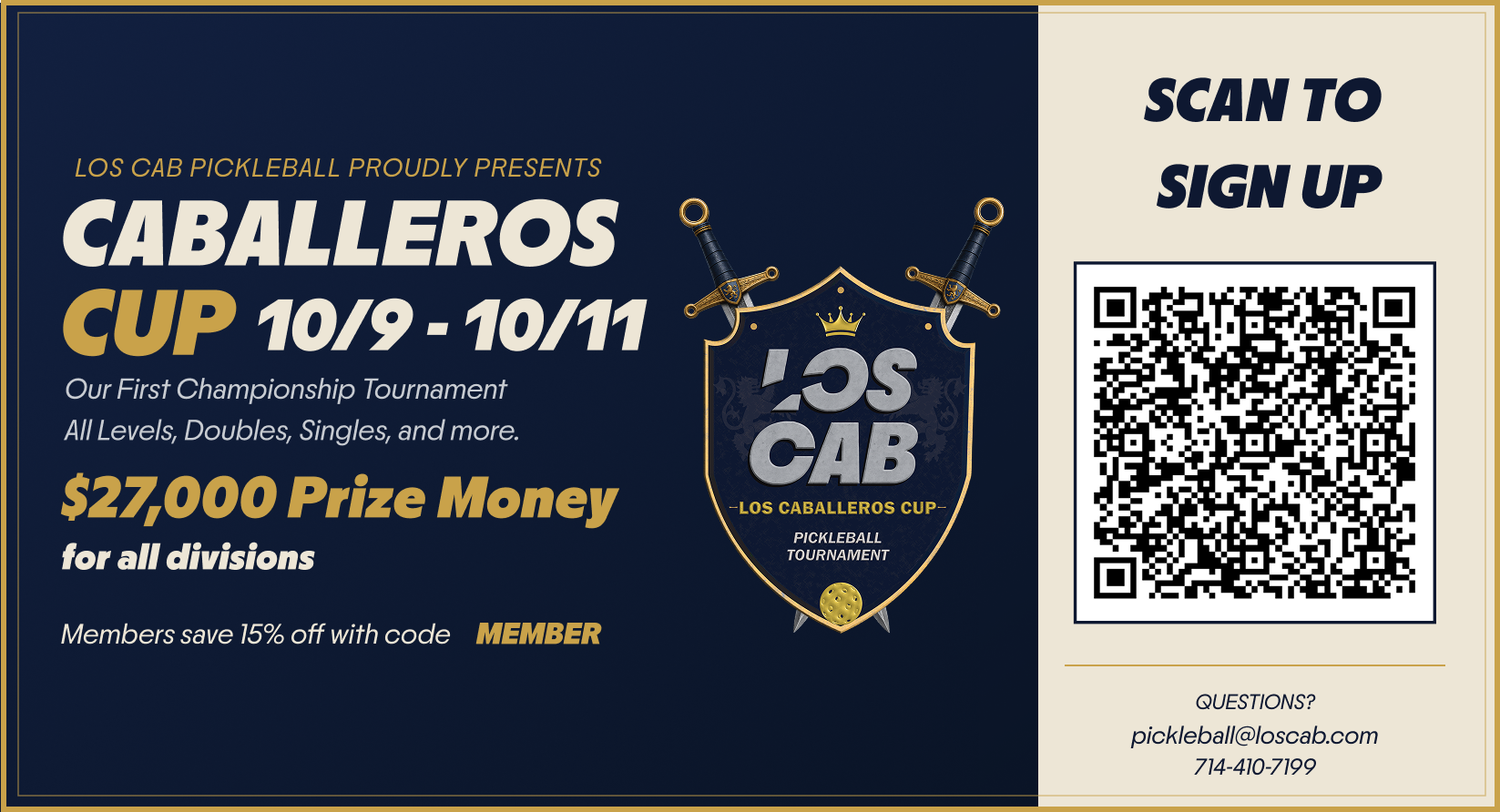 $27,350 Prize Purse, Caballeros Cup 2026: The First Championship, 10/9-12