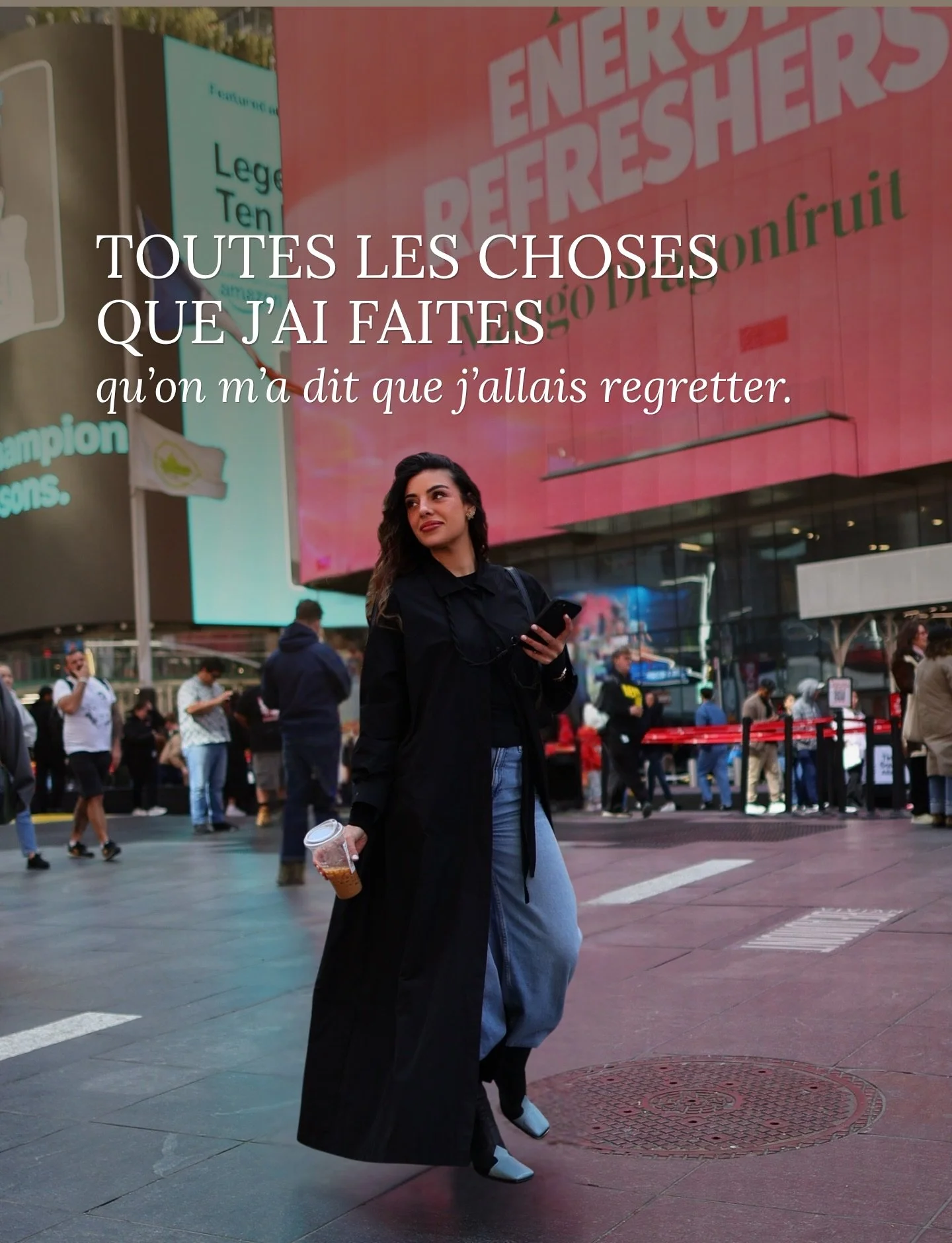 On m&rsquo;a souvent dit :
&laquo;&nbsp;Tu vas regretter.&nbsp;&raquo;

Et pourtant...
Quand je regarde en arri&egrave;re, les d&eacute;cisions qui ont le plus transform&eacute; ma vie sont rarement celles qui &eacute;taient les plus rassurantes.
Ce 