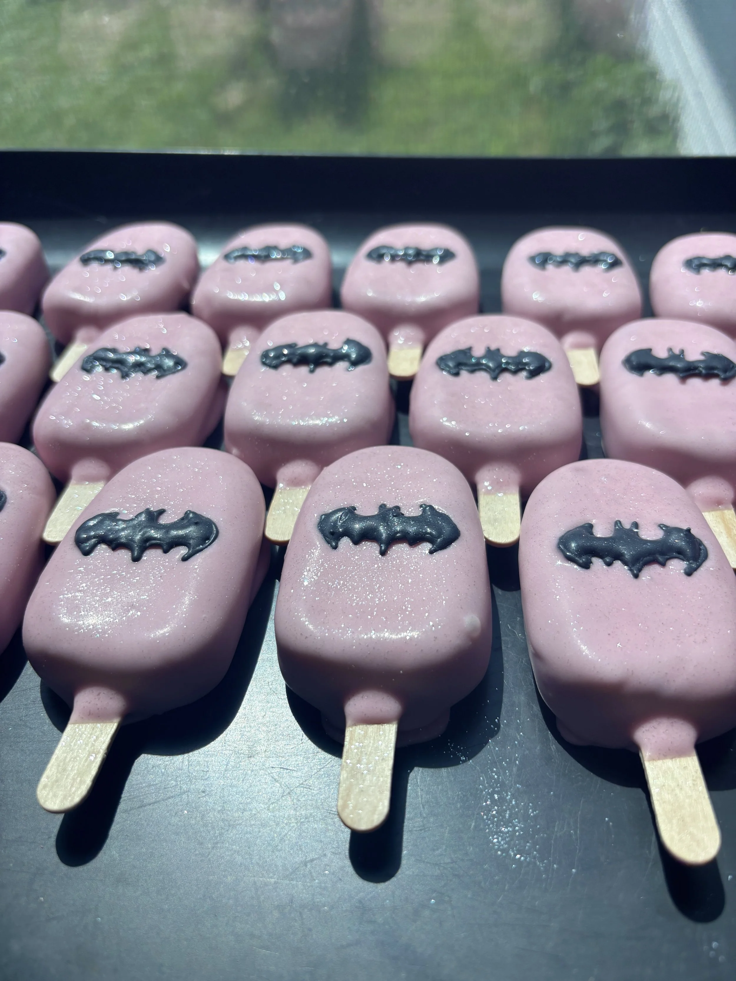 Custom Bat Girl Cakepops for an event!