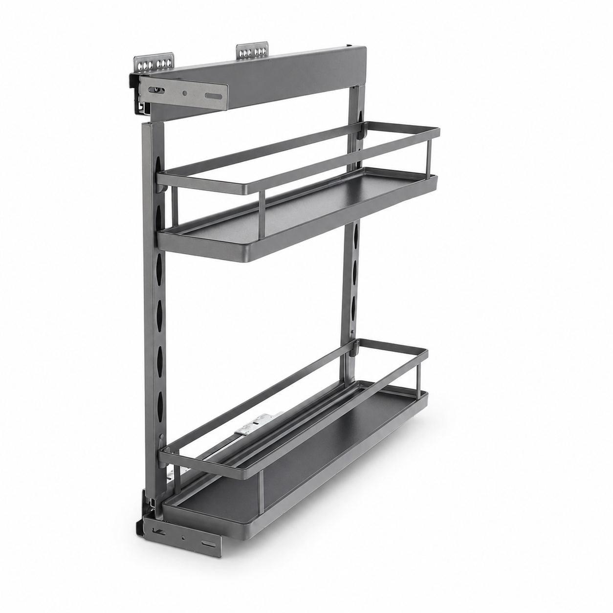 Riex GD48 Side baskets with frame, full bottom, full. ex. concealed slides, L/R, W200-W300, dark grey