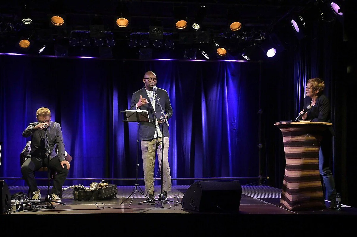 Buchgespräch und Konzert mit Fiston M. Mujila und Patrick Dunst / Foto: Peter Kainrath