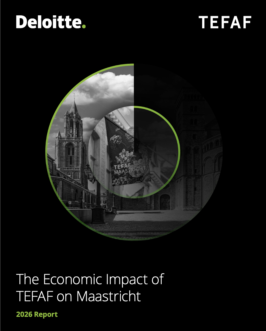 Cover of the Deloitte report on the economic impact of TEFAF on Maastricht, co author Will Korner