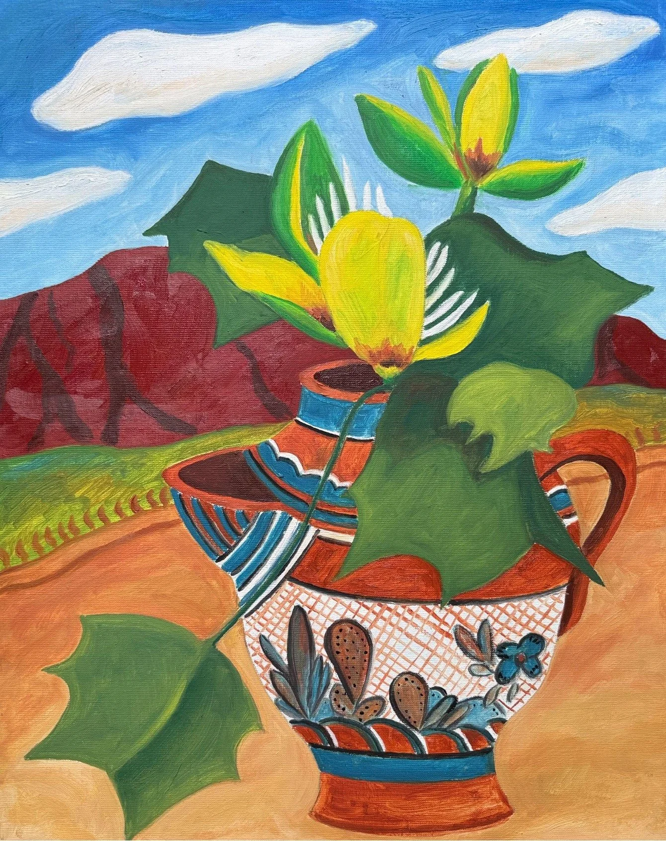 Out of the Desert & Into the South 2–2026  Oil on linen canvas 16 x 20 NFS