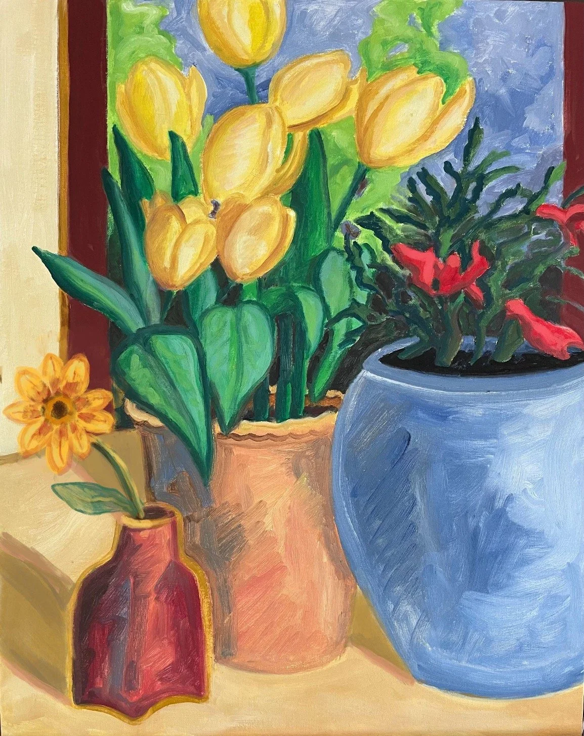 Les fleurs  2024 Oil on linen panel 16 x 20 NFS
