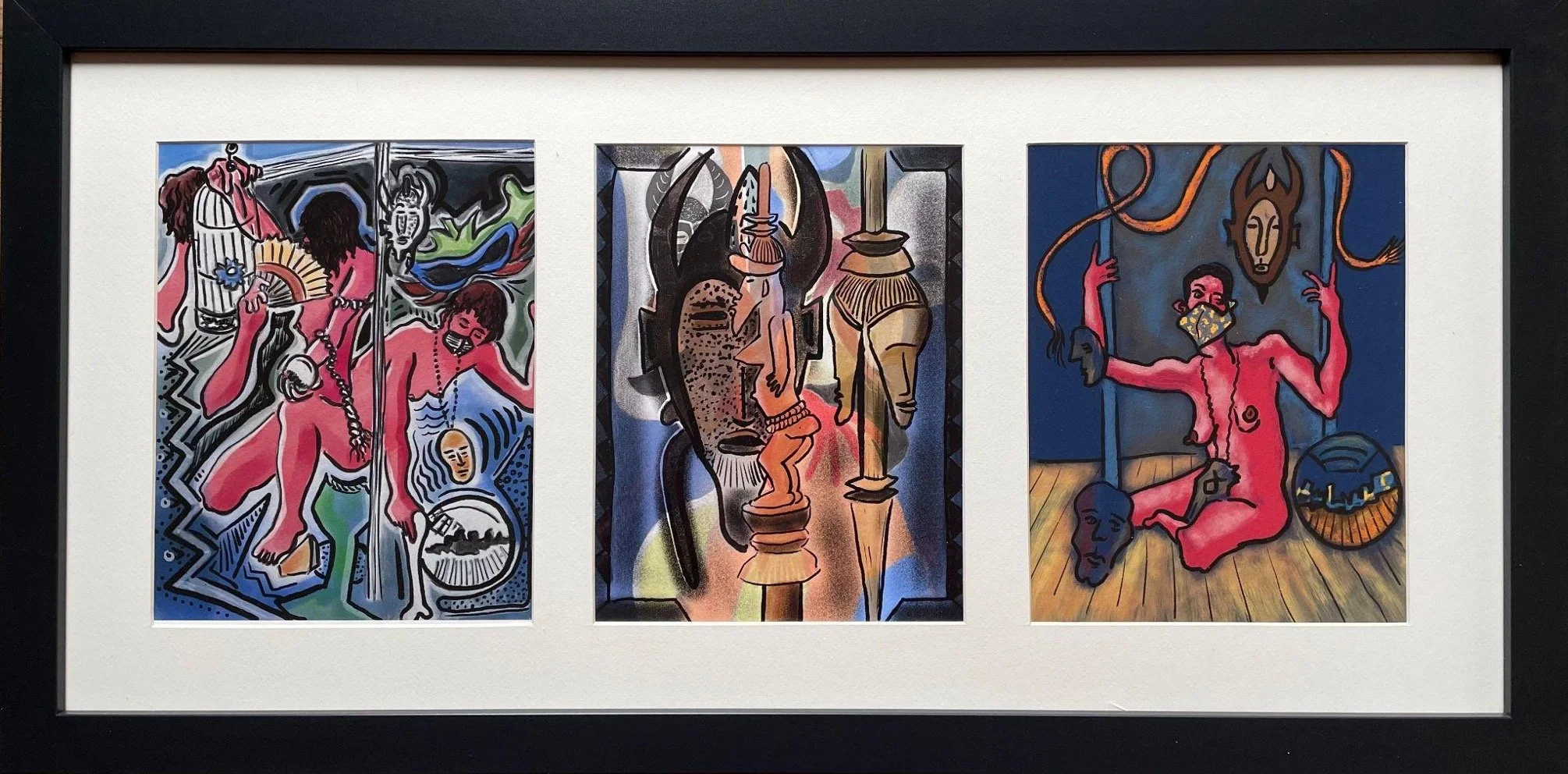 Spirited  2022 
32 x 16 framed  
NFS