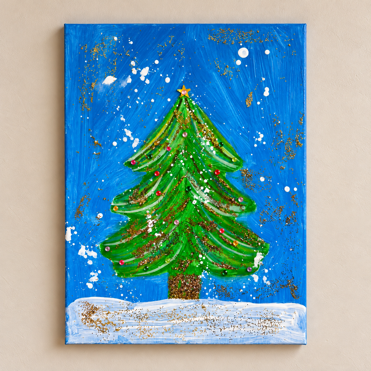Glittering Christmas Tree Canvas.png