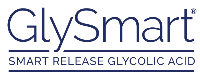GlySmart® stacked logo — smart-release glycolic acid by CrossChem