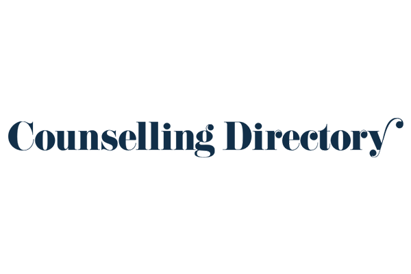 Text that reads 'Counselling Directory' in dark blue font on a white background.