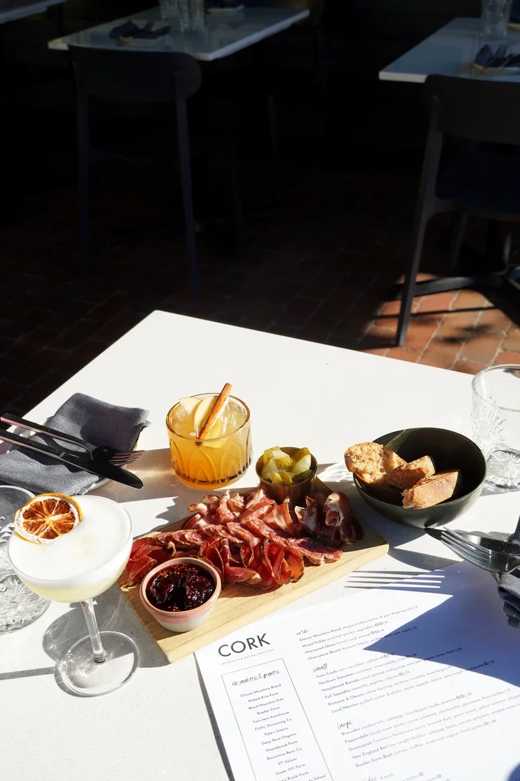 Seasonal charcuterie board at Cork Restaurant in Stowe, Vermont — chef-driven tasting menu by Executive Chef Weston Nicoll