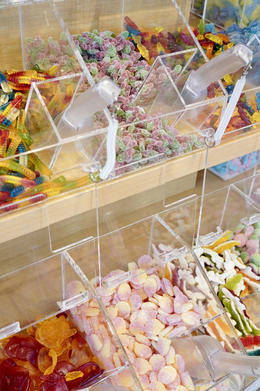 Swedish pick-and-mix candy at The Candy Castle in Stowe, Vermont