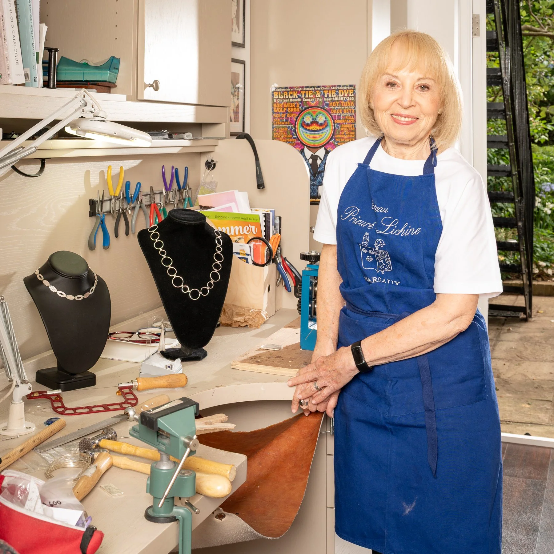 Alice Portnoy contemporary silver jewellery designer at work