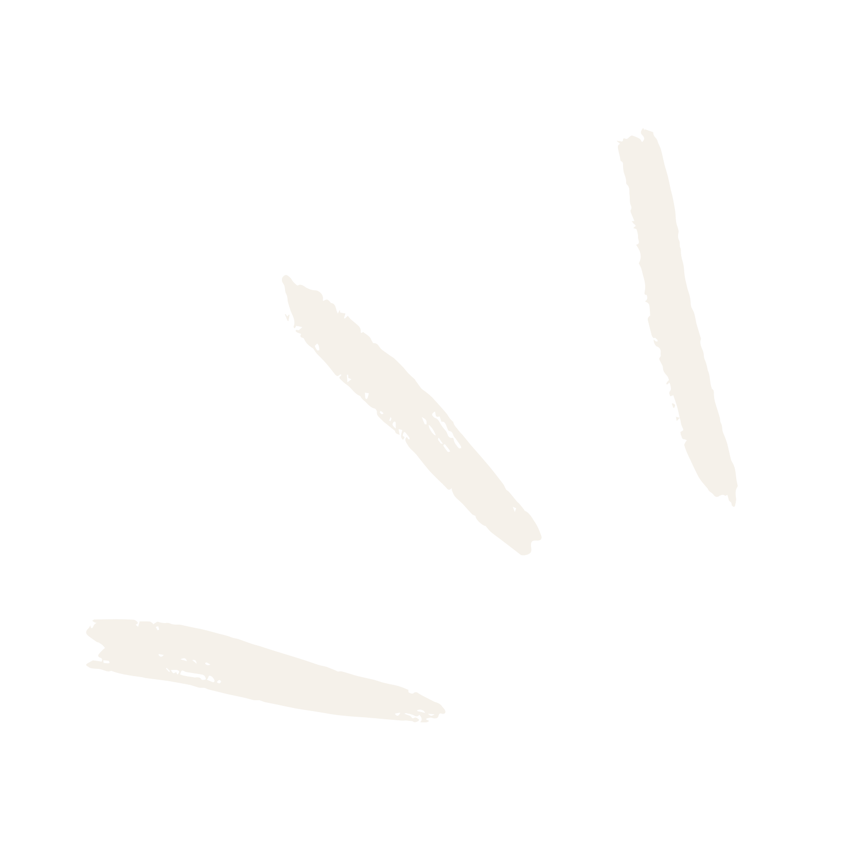 Black background with paintbrush strokes in white and light gray.
