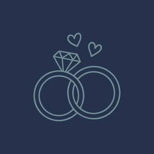 Wedding icon for wedding event restroom trailer in Mobile AL