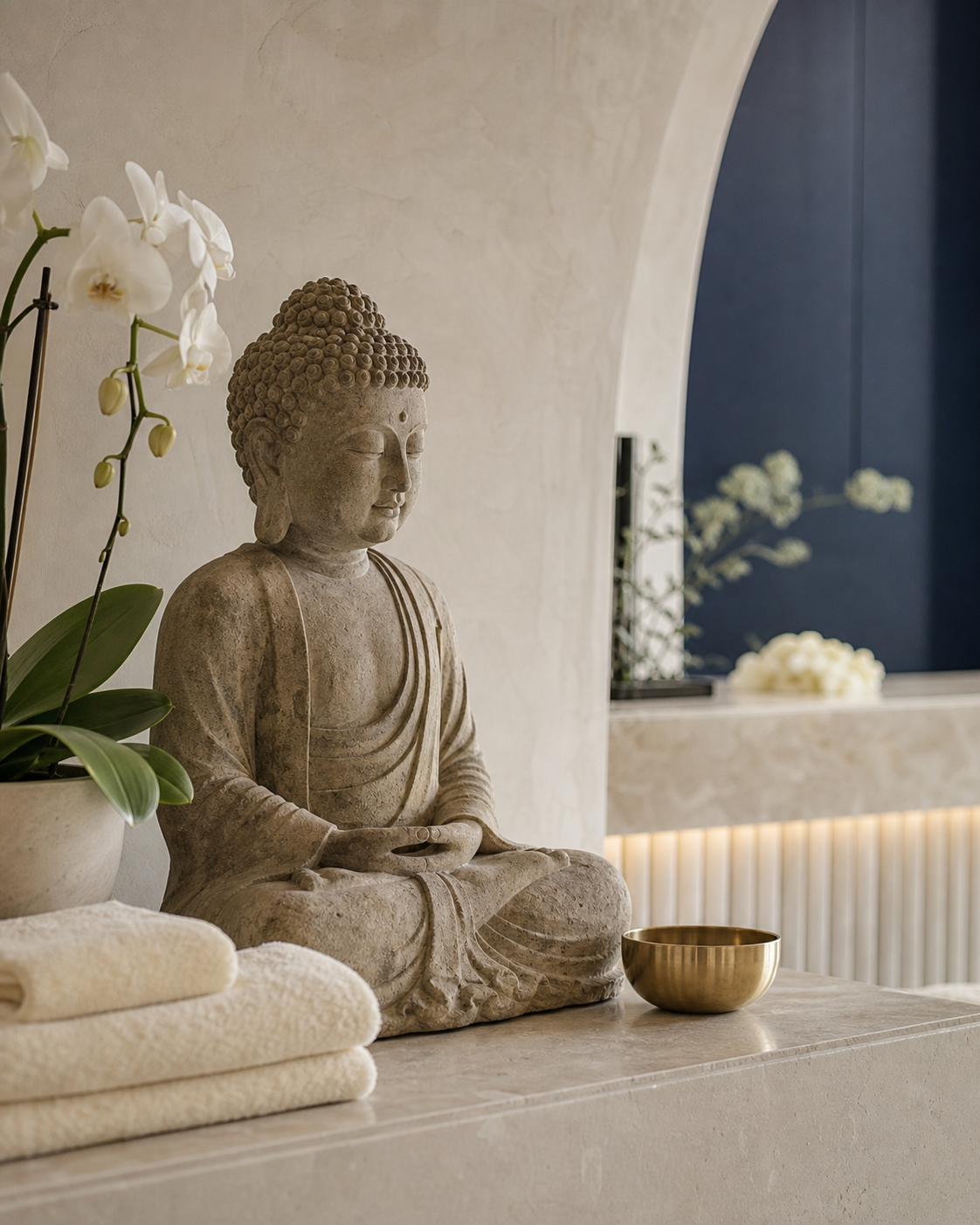 Zen Spa Buddha meditation scene at Zen Spa at Tropicana in Atlantic City