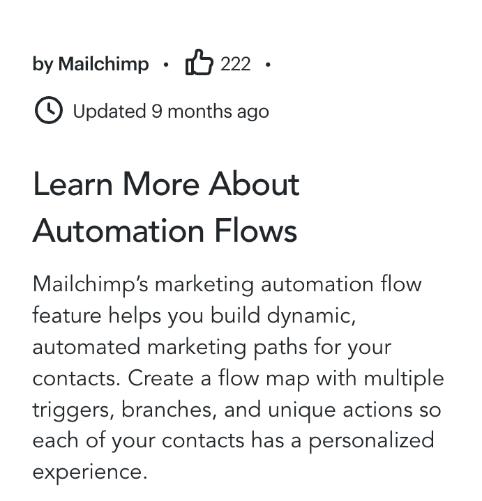 Example image of in-app, Point-of-Need content