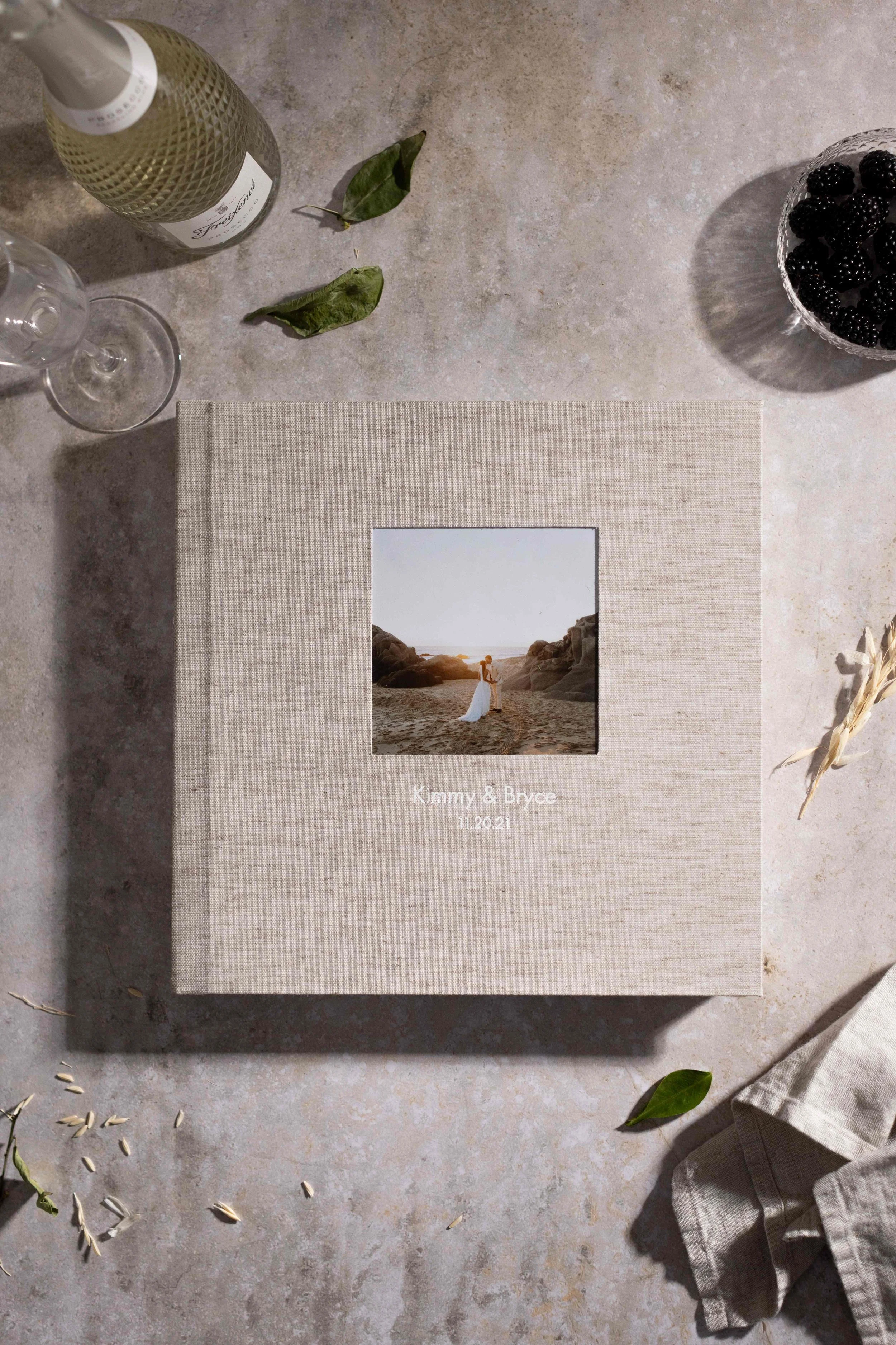 An heirloom wedding album from Sari Risbey photography