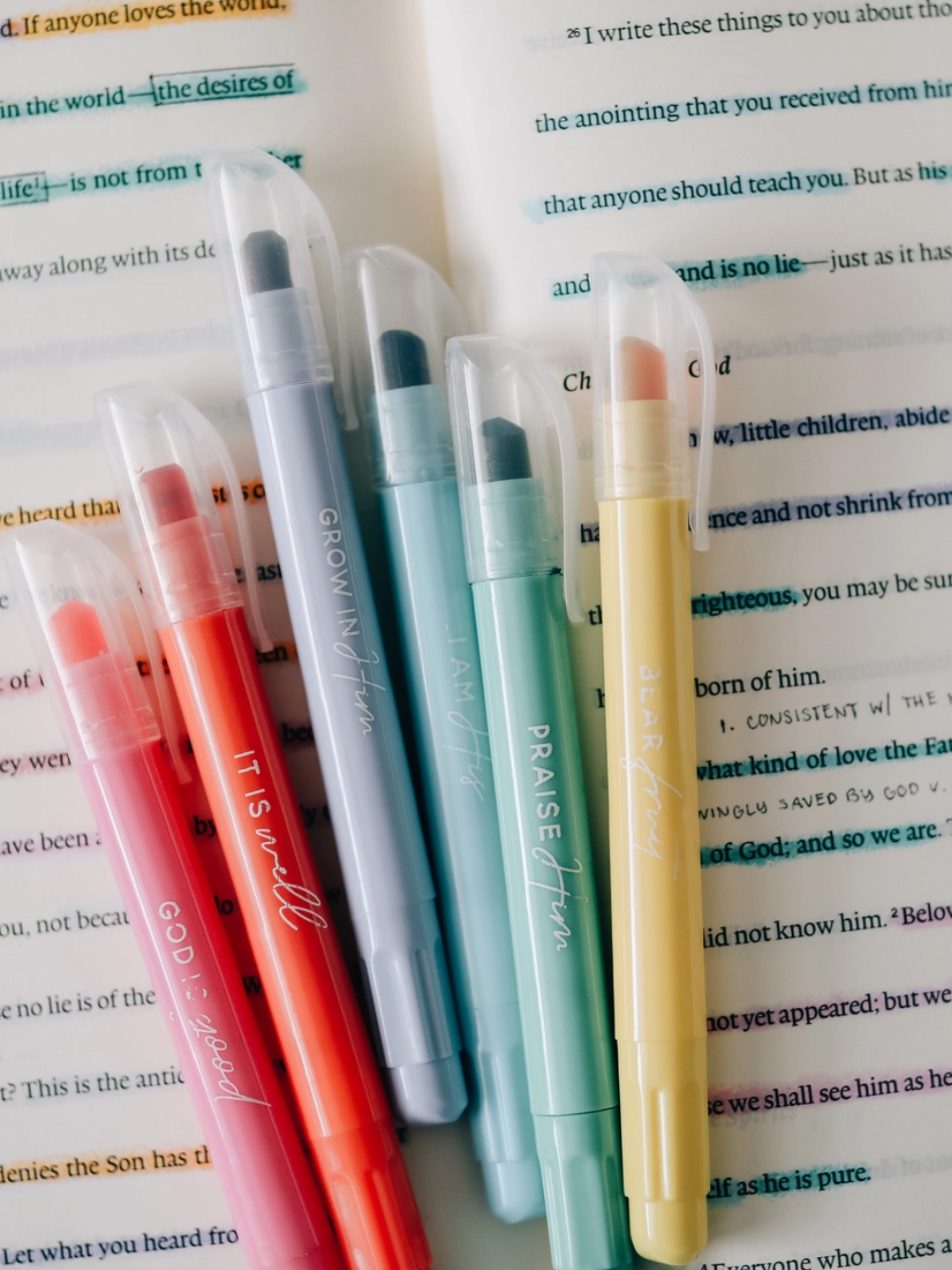Pastel Bible Highlighter Set