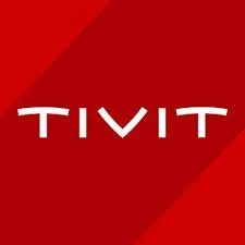 Red background with the word TIVIT in white letters