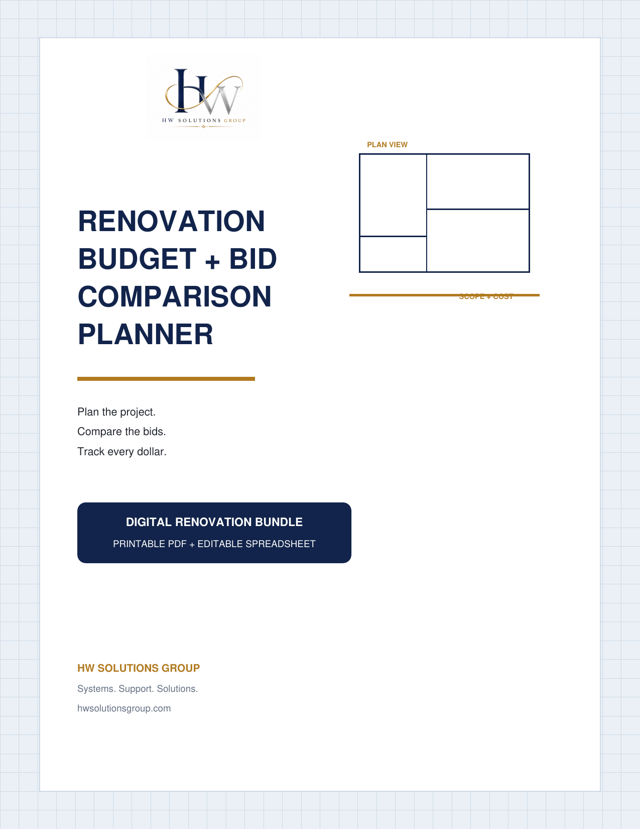 Renovation Budget & Bid Comparison Planner