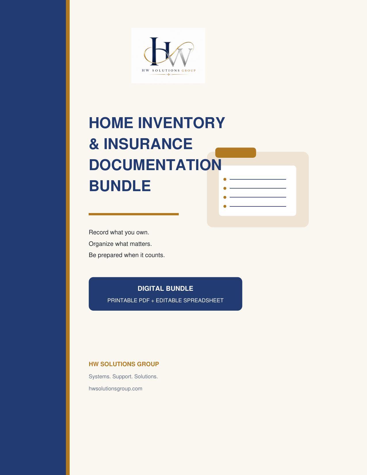 Home Inventory & Insurance Documentation Bundle