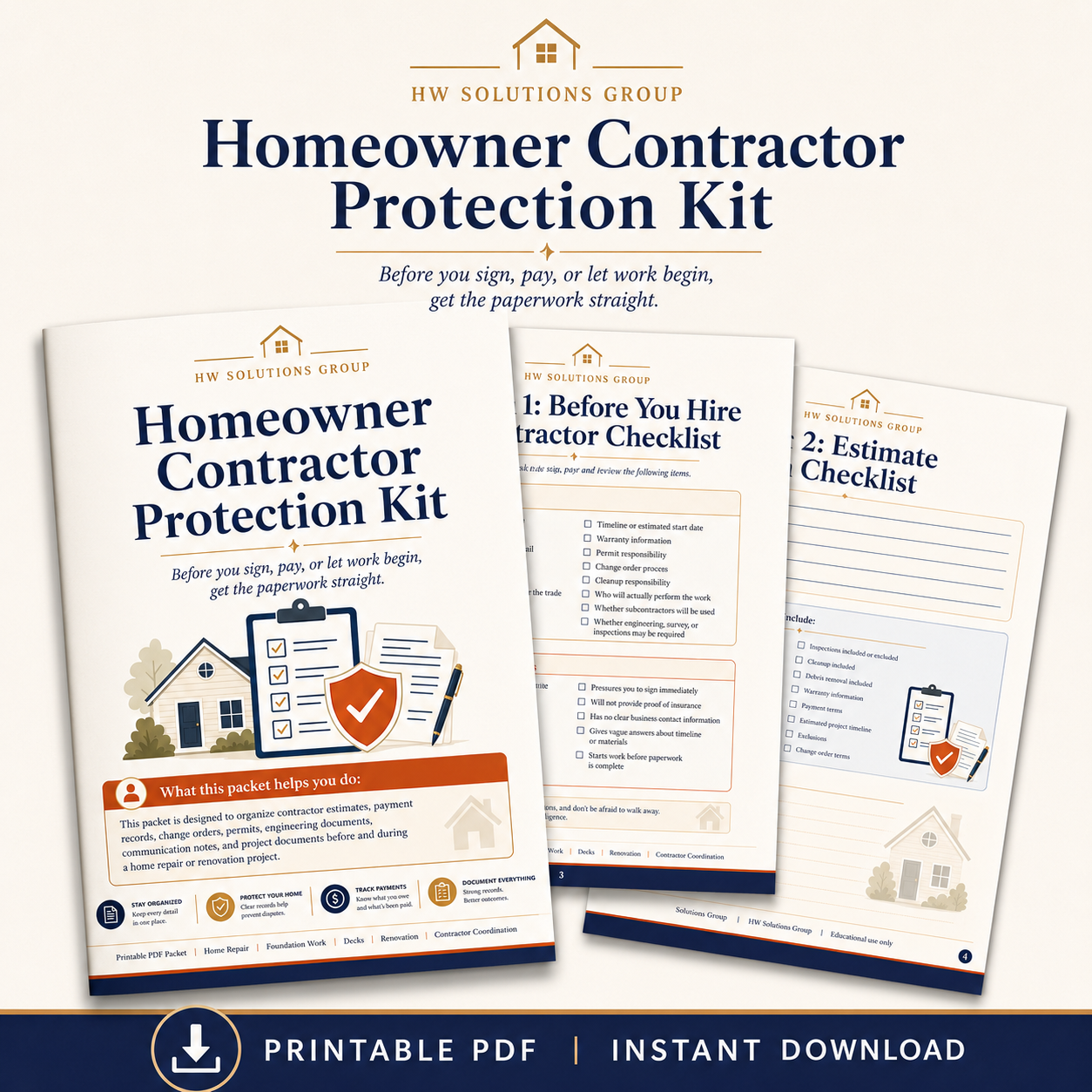 Homeowner Contractor Protection Kit