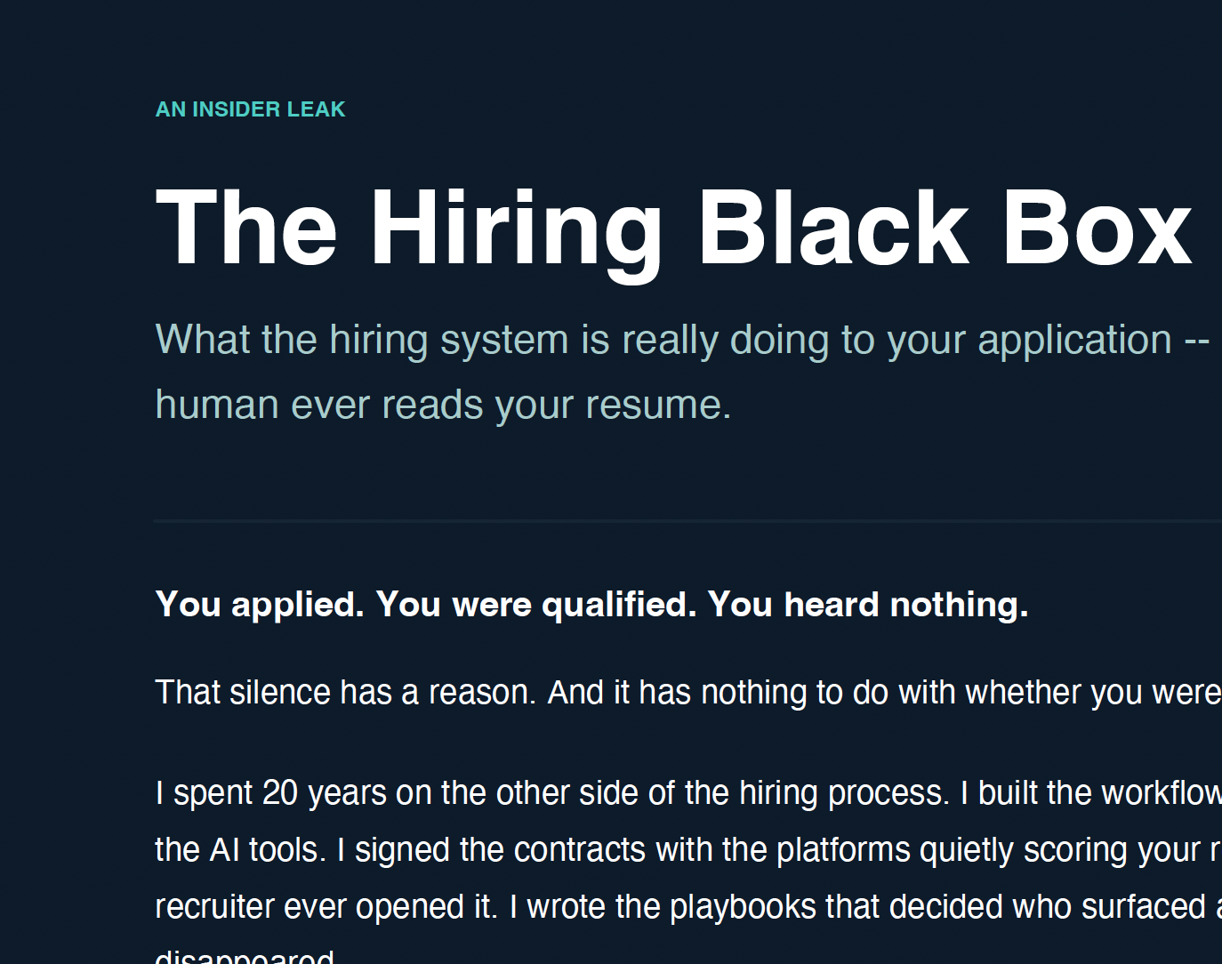 The Hiring Black Box