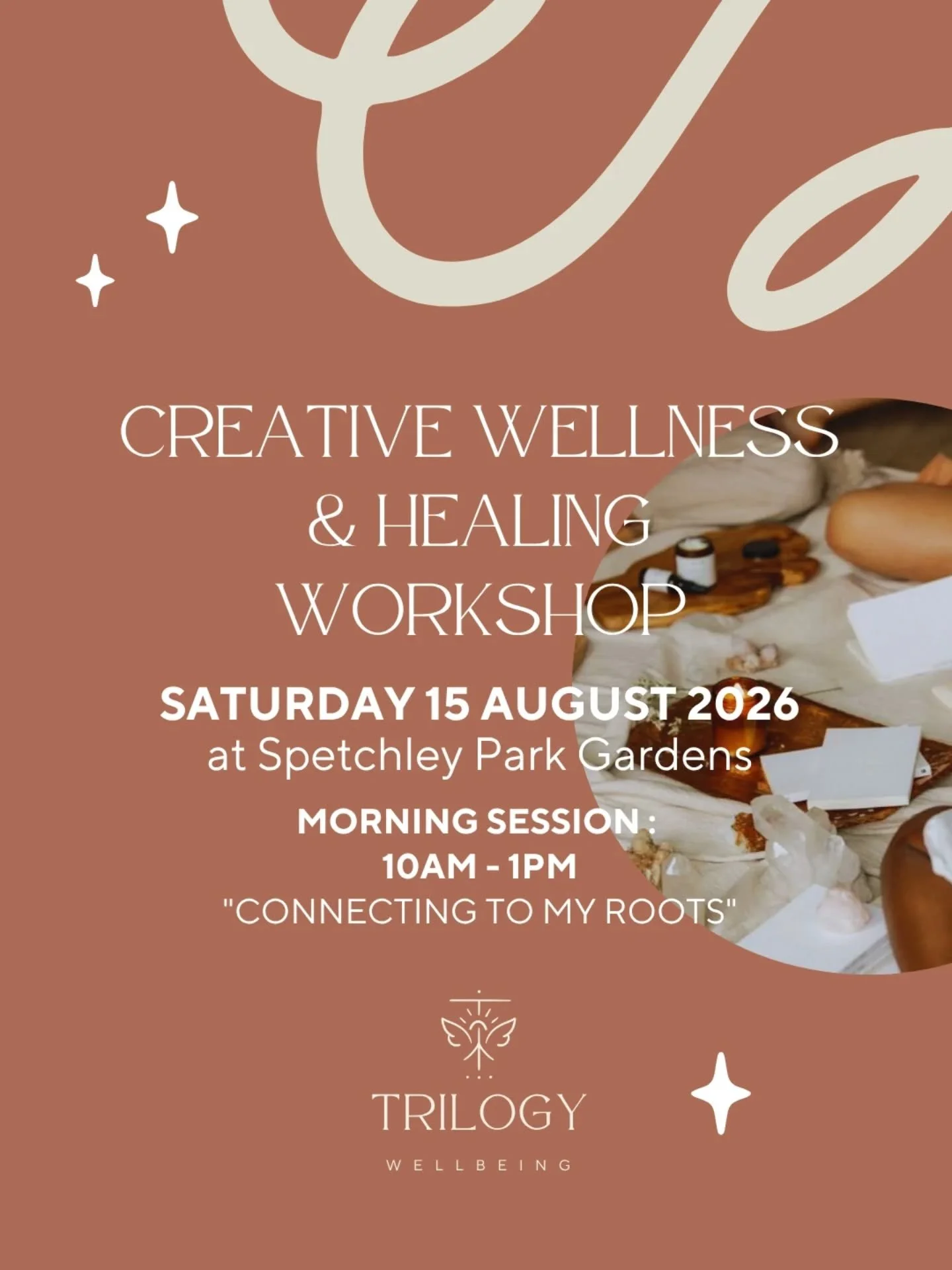 ✨️🙌🏼 BOOK OUR WORKSHOPS NOW 🙌🏼✨️

𝗖𝗿𝗲𝗮𝘁𝗶𝘃𝗲 𝗪𝗲𝗹𝗹𝗻𝗲𝘀𝘀 &amp; 𝗛𝗲𝗮𝗹𝗶𝗻𝗴 𝗪𝗼𝗿𝗸𝘀𝗵𝗼𝗽 - '𝗖𝗼𝗻𝗻𝗲𝗰𝘁𝗶𝗻𝗴 𝗧𝗼 𝗠𝘆 𝗥𝗼𝗼𝘁𝘀'

&bull; 20 minute Guided Meditation
&bull; Creative Expression Activity : inks, oil pastels &a