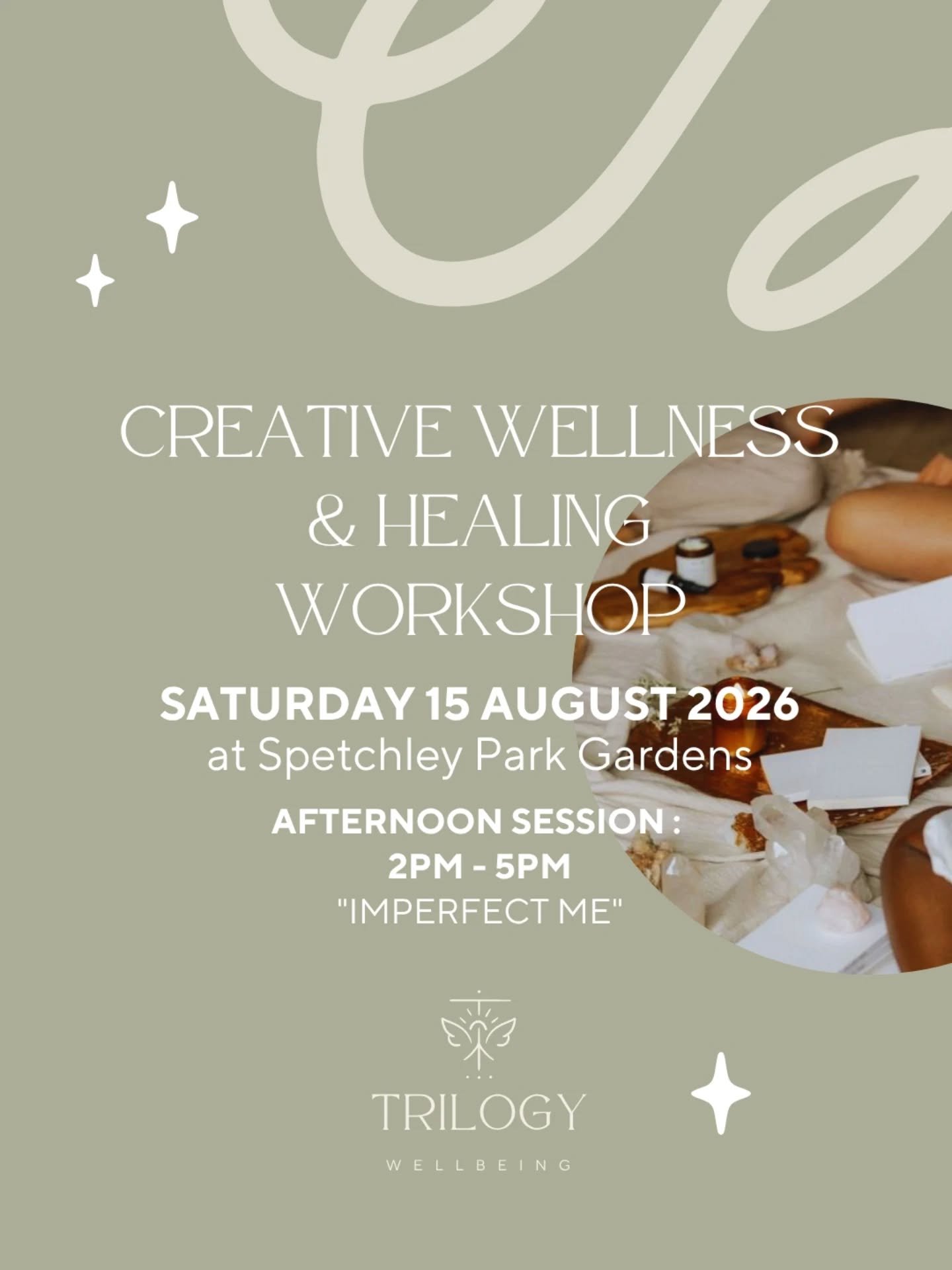 ✨️🙌🏼 BOOK OUR WORKSHOPS NOW 🙌🏼✨️

𝗖𝗿𝗲𝗮𝘁𝗶𝘃𝗲 𝗪𝗲𝗹𝗹𝗻𝗲𝘀𝘀 &amp; 𝗛𝗲𝗮𝗹𝗶𝗻𝗴 𝗪𝗼𝗿𝗸𝘀𝗵𝗼𝗽 - '𝗜𝗺𝗽𝗲𝗿𝗳𝗲𝗰𝘁 𝗠𝗲'

&bull; 20 minute Guided Meditation
&bull; Creative Expression Activity : inks, watercolours &amp; oil pastels (