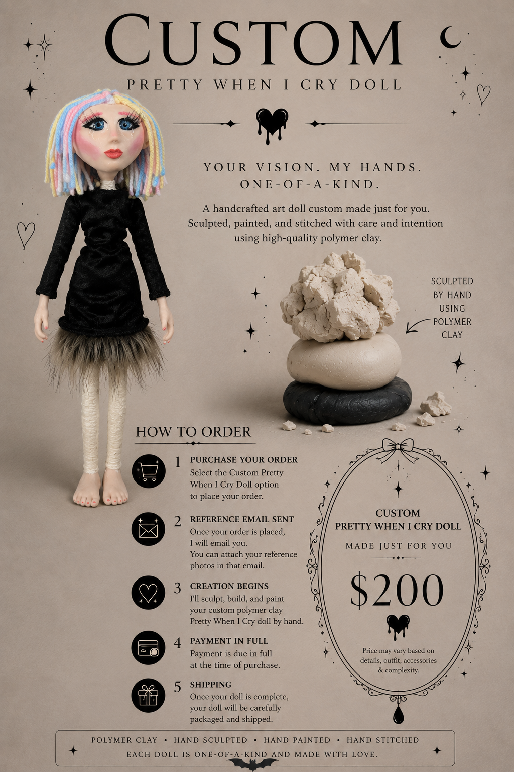 Custom Pretty When I Cry Doll