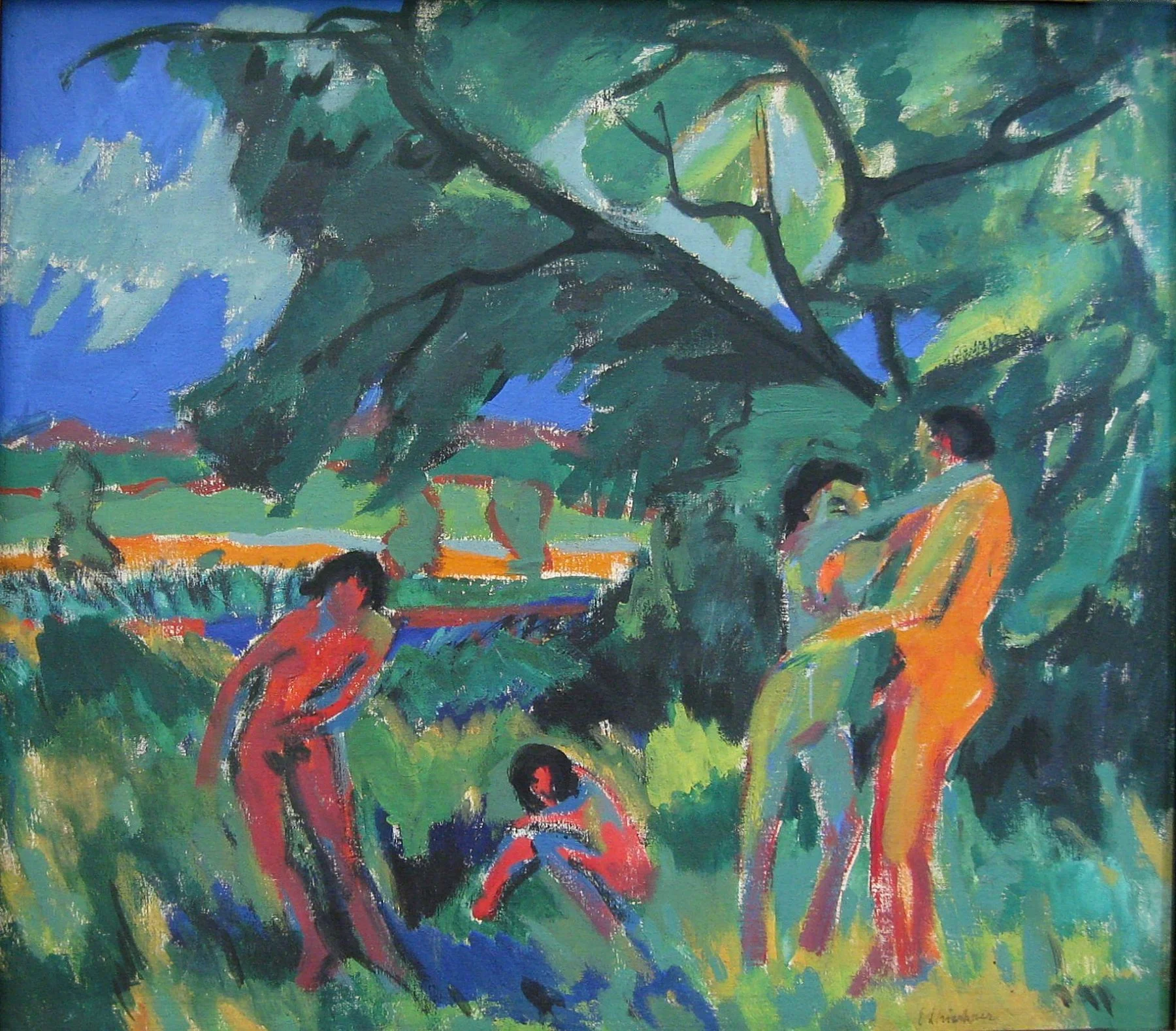 Ernste Ludwig Kirchner's Spielende Nackte Menschen, 1910