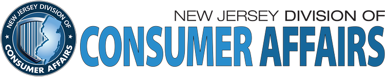 New Jersey Division of Consumer Affairs logo with a circular emblem featuring a globe and blue text reading 'CONSUMER AFFAIRS'.