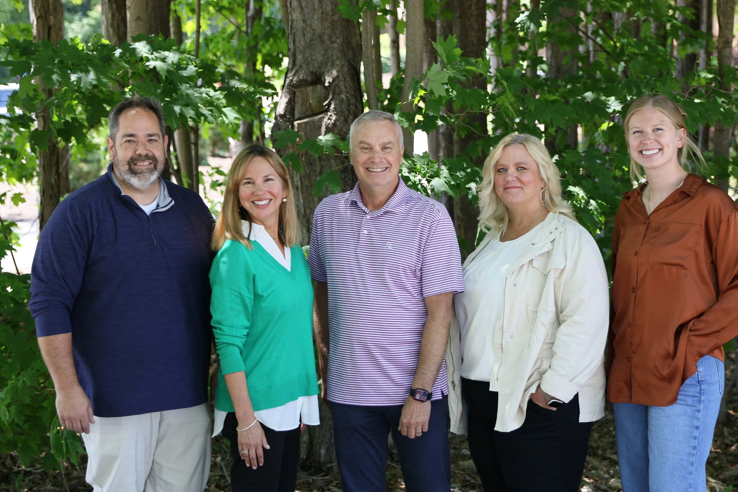Our Families Forever Counseling staff. From left to right; Corey, Laurie, Kurt, Shelley, and MacKenzi.