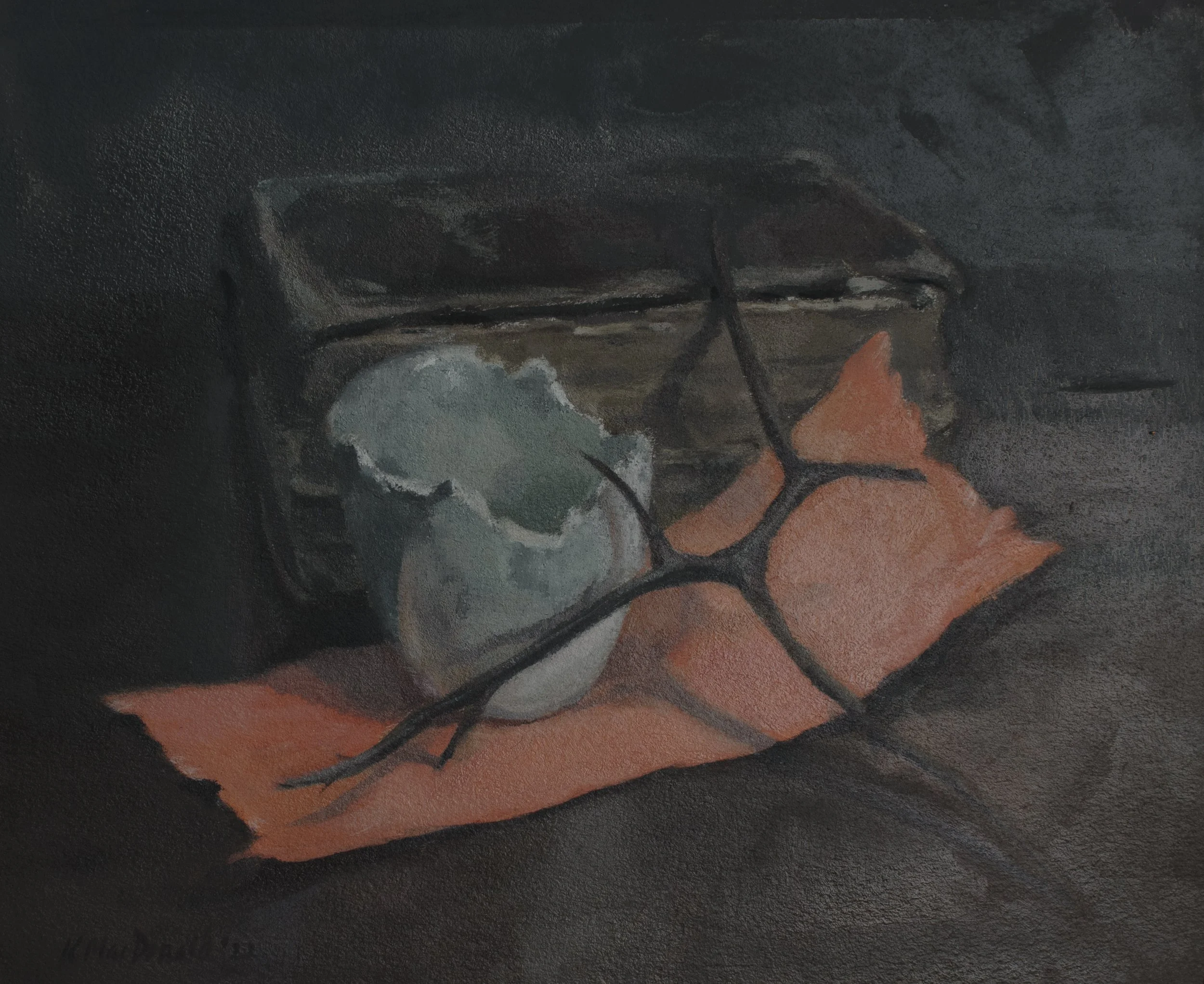 Broken cup, thorn and Bible, 2022