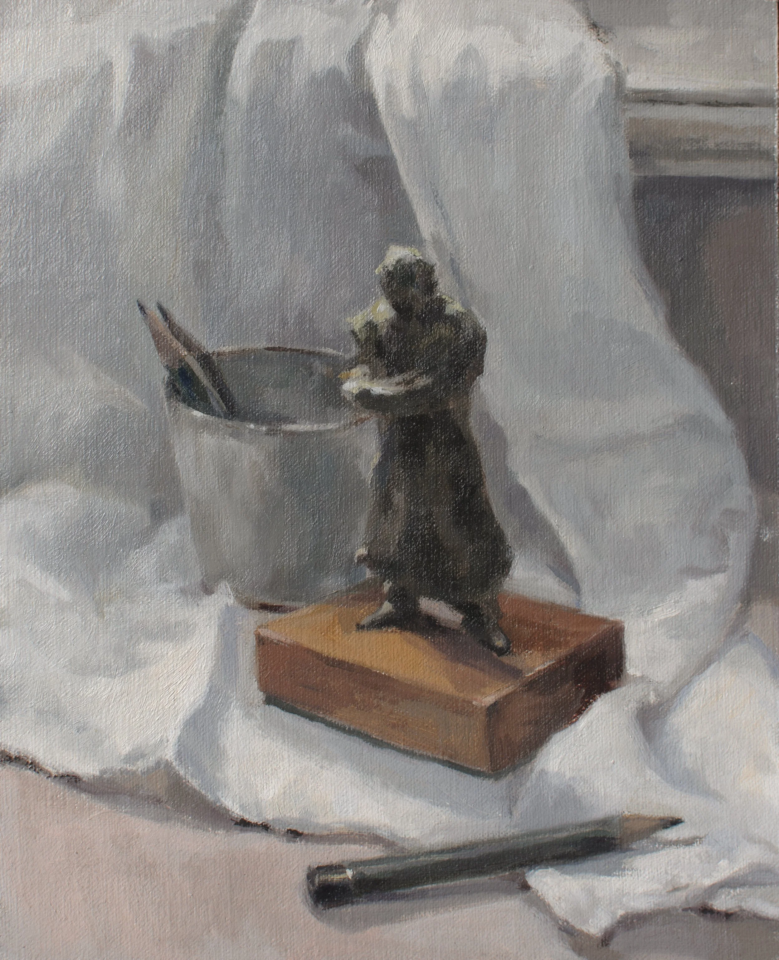 Banting maquette and pencils, 2023