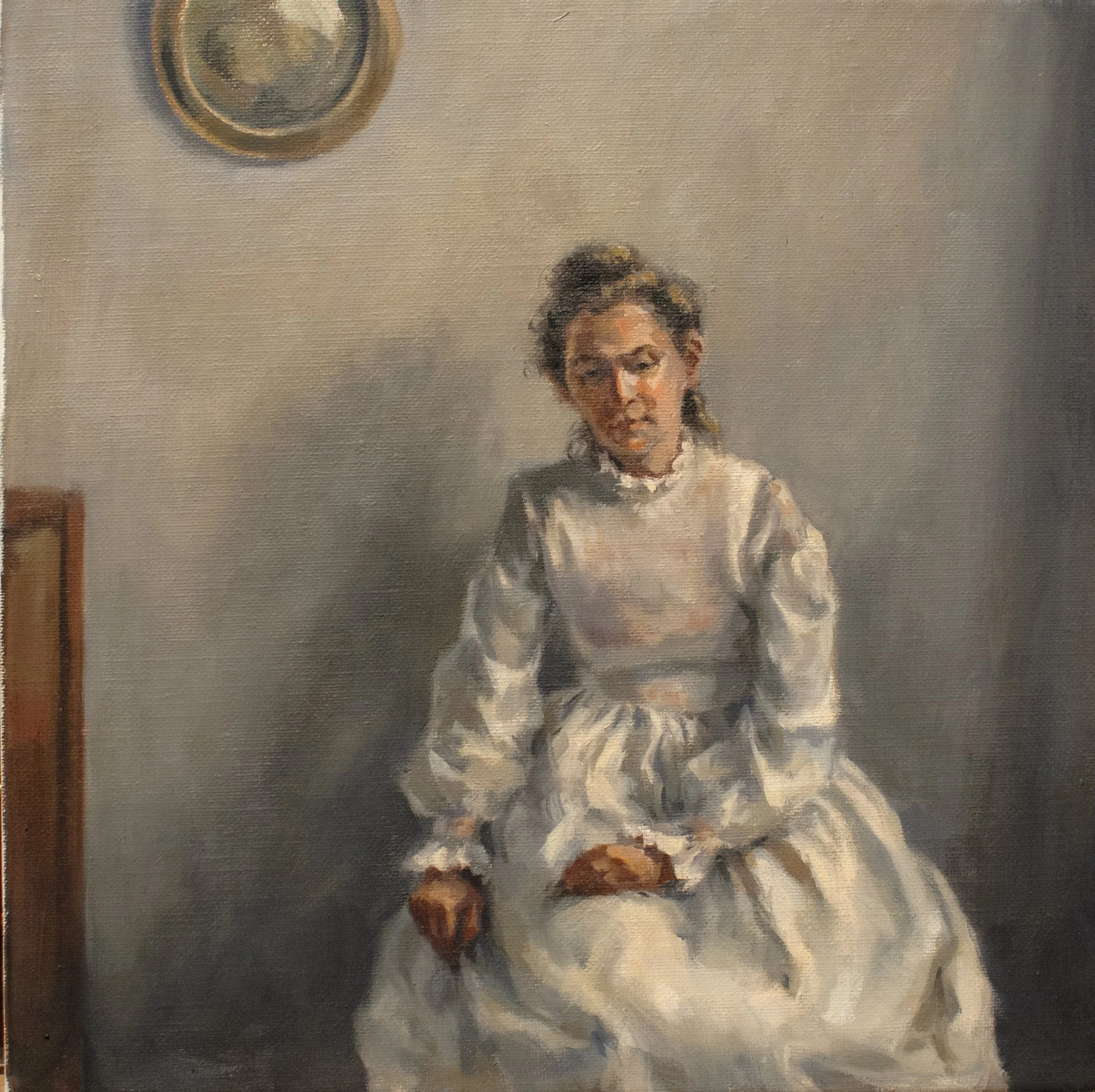 Hila in her mother's wedding dress, 2025