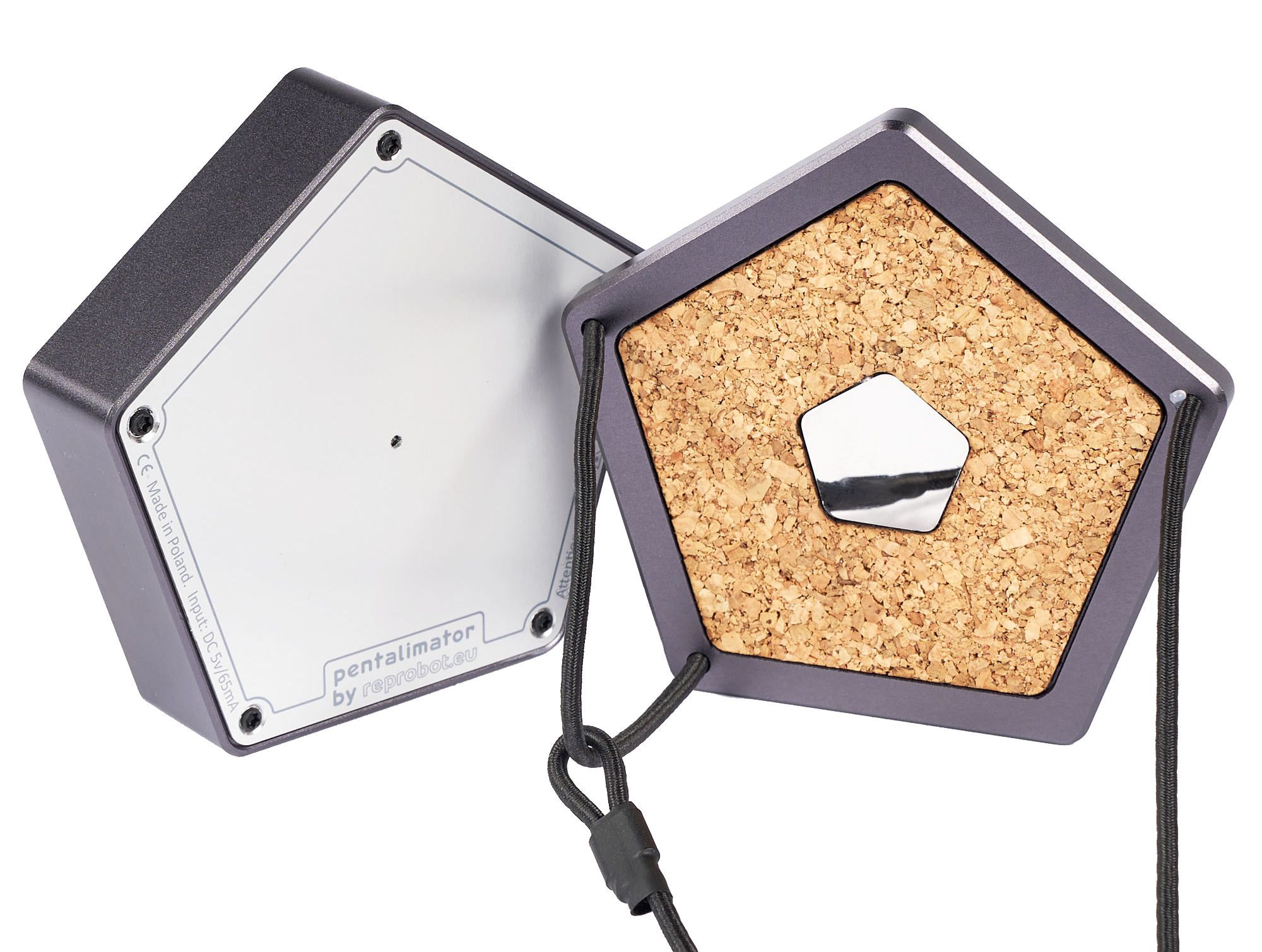 Pentalimator laser collimator and cork-finished mirror plate for safe lens mounting