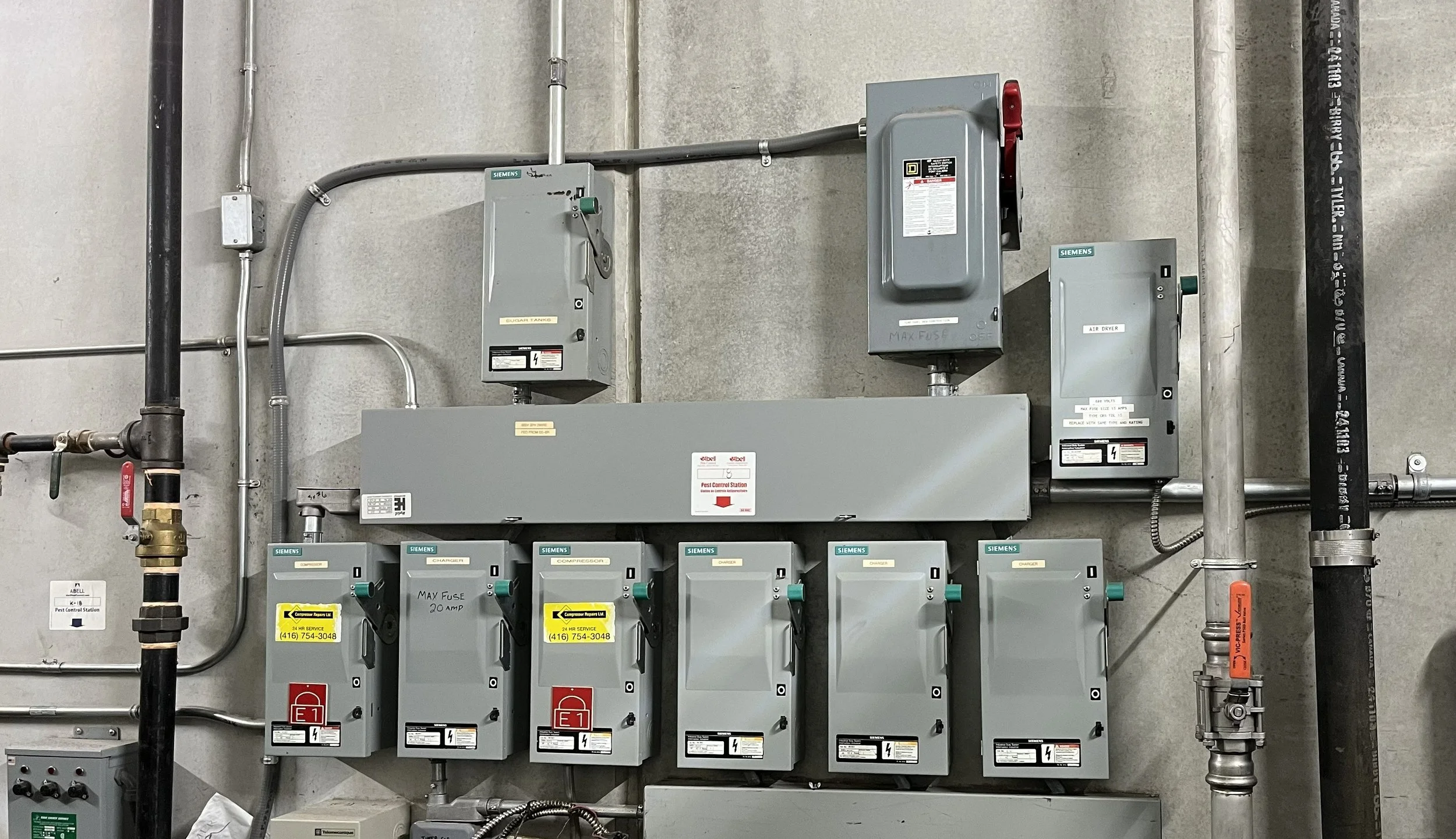 Compressor electrical installation 