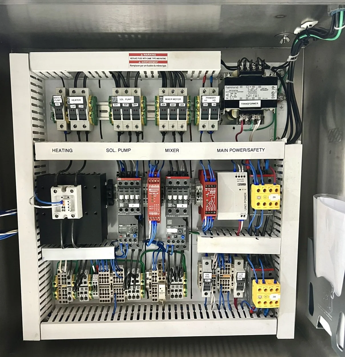 Custom-Built Electrical Control Panel for Industrial Mixer
