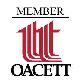 Logo with the text 'MEMBER' above the stylized red letters 'LIT' and the word 'OACET' below.